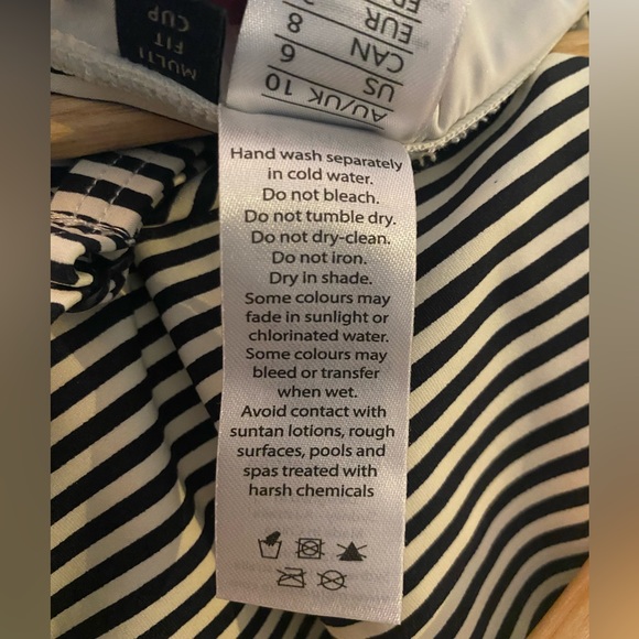 Niptuck Swim, Off-white & Black Stripe, One Piece. Never Worn.  Size US6 CAN8 - Picture 14 of 14